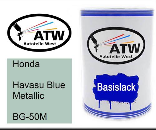 Honda, Havasu Blue Metallic, BG-50M: 500ml Lackdose, von ATW Autoteile West.